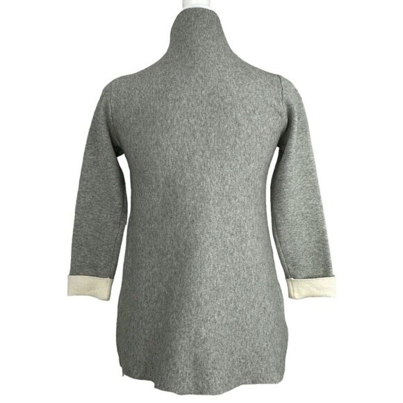 Tahari Women’s Gray Mock Neck 3/4 Sleeve Stretchy Tight Knit Sweater XS/C34 - Picture 4 of 11